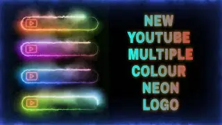 Youtube multi colour😃No Text Neon Lighting Effect Logo Animation Black Screen⚫️//No Copyright 💯...