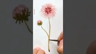 Watercolor Dahlia