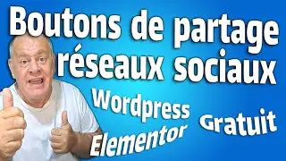 Bouton de partage gratuit wordpress et elementor, sassy