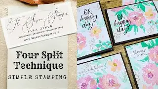Create QUICK Cards with the "FOUR SPLIT TECHNIQUE | Textured Floral Stamp Set