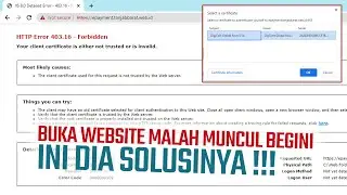Mengatasi error your client certificate is either not trusted or is invalid pada website