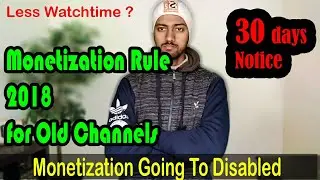 Youtube 30 Days NOTICE to OLD Youtube Channel with Less than 4000 hours watchtime
