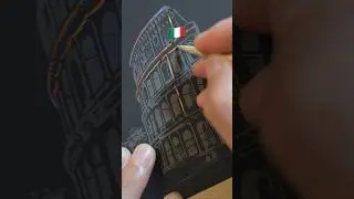 🇮🇹The Colosseum Unveiled in Scratch Art!🏟️ #painting #diy #italy