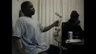 Fel using his monster bong
