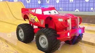 Learn Shapes with Police Cars Mcqueen Assembly Triangle Tyres, Magic Slider Cartoon for Toddlers