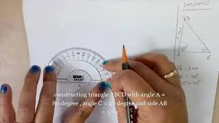construct triangle with angle A 80°,angle C 40° and side AB 5cm.Practical geometry,class 7