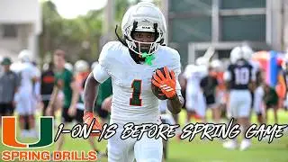 1-on-1s Before Miami Spring Game | Malachi Toney, Bryce Fitzgerald & New Receivers