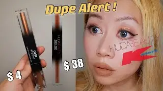 HUDA BEAUTY Matte & Metal Eyeshadow $4 Dupe review(CC Subtitles)