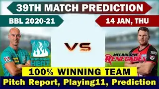 KFC BBL 2021 | 39th Match Prediction | Brisbane vs Melbourne | Advanced Match Prediction 
