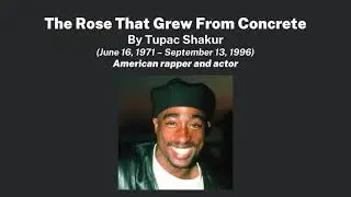 Poem - The Rose That Grew From Concrete by Tupac Shakur - Read Along