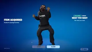 Buying the What You Want emote in Fortnite!