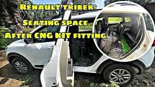 Renault triber | renault triber seating space after cng kit fitting | third row seating space