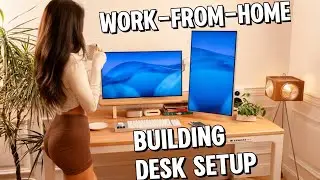 Transforming My Small Space Into a Dual Monitor Workstation | Minimal & Functional Desk Setup | Vlog