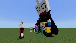 CupHead VS All Corrupted Glitch Pibby- Minecraft PE MOB Battle