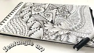 ASMR Zentangle art || Zendoodle art || Zendala art || Zenfloral art || Doodle art || Zentangle