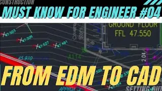 MUST KNOW! TOTAL STATION data to CAD. How to bring jobs and data from EDM to the computer.