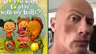 The Rock Raising Eyebrow Meme - do you want to play with my balls