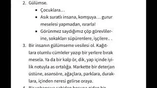 İyilik yapıyoruz herkesi mutlu ediyoruz /İyilik listemiz