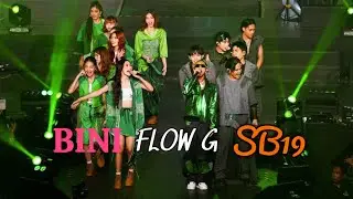 BINI,FLOW G AT SB19 on ONE STAGE - PURE GOLD CONCERT #bini_ph #sb19 #flowg