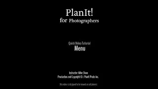 2.Menu (Planit Video Tutorial 2019.02)