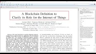 [MEDCOM2021]A Blockchain Definition to Clarify its Role for the Internet of Things