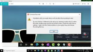How to Solve the Camtasia Audio record problem | Camtasia 9 | Microphone problem Camtasia 9 |