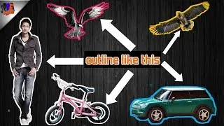 How to add outline stroke on any image || pixellab android app