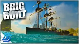 FIRST LARGE SHIP BUILT, BRIG OF WAR BUILT - Atlas Gameplay - BLACKWOOD DLC -  Part 2