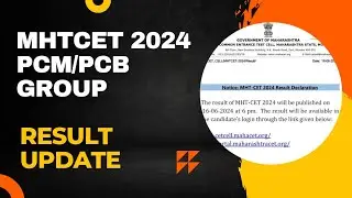 MHTCET PCM PCB GROUP RESULT 2024 | CETCELL IMPORTANT UPDATE |