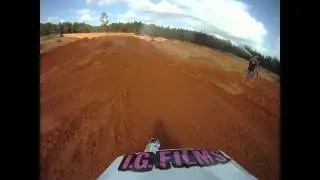 Thirteen year old on his two stroke mx bike helmet cam go pro hd