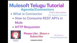 Part1-Session16|Mulesoft Telugu Tutorial|How to consume REST API in Mule|Consume REST Services Mule
