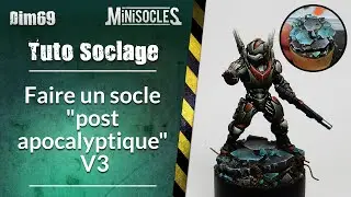 Peinture sur figurines [TUTO] : Socle post apocalyptique infinity Grimdark