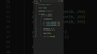 How to Draw Colorful Star Pattern in Turtle Python 006 #python #pythontutorial #stardrawing #shorts