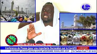 Affaire Fermeture des Mosquées Declaration Serigne Oussynou  KANE Borom Xalima gi