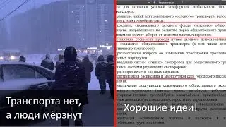 Хорошие предложения от правительства области / Снег выпал, маршрутки исчезли (ТР25)