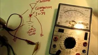 DIY Wireless Power - Part 1: TV/FM Antenna,1N34/Germanium Diode & Ground