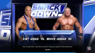WWE 2K23 Kurt Angle vs Brock Lesnar at Smackdown Full Gameplay [1080p]|WWE 2K|#WWE |#2K |#WWE2K23