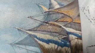 Вышивка гладью /Кораблик.
