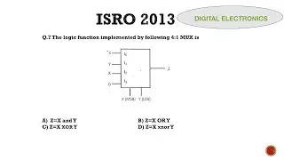 Q7 | ISRO 2013 Solution Electronics | ISRO Scientist | ISRO Electronics Previous Year Paper