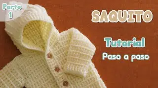 Como tejer una Camperita, saquito, chaleco, chambrita a crochet, gancho para bebe. Parte 1 de 2