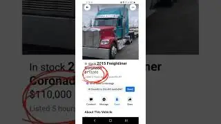 used semi truck prices WOW