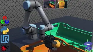 Universal Robot Sample in Webots with Python+OpenCV ( 