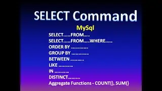 SELECT command of SQL