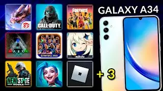 GALAXY A34 5G - Free Fire, Genshin Impact, Roblox, Fortnite, eFootball, PUBG, Call of Duty, ARK + 4