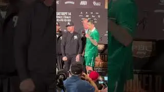 Canelo vs Berlanga FACE OFF!😮 #boxing