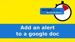 Add an alert to a google doc