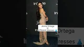 Jenna Ortega in different dresses 👗 #shorts #jennaortega