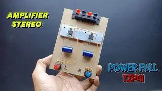 Amplifier Power Full Stereo 12 volt Dengan Transistor TIP41C