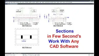 Auto Generate Combined Footing Section in CAD