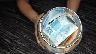meu cofrinho de 8 MESES juntando dinheiro só notas de 50 e 100 reais